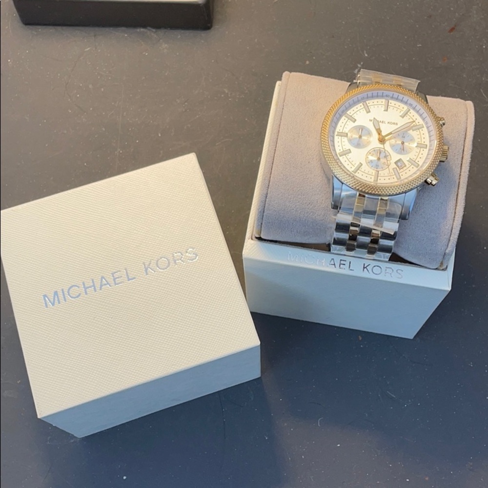 Michael Kors Sliver and Gold Men’s Watch